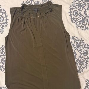 The Limited Dark Olive Sleeveless Blouse sz M